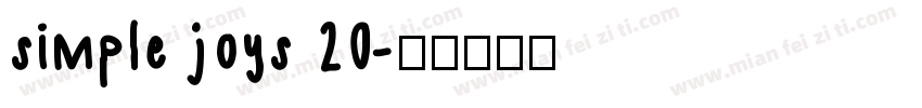 simple joys 20字体转换